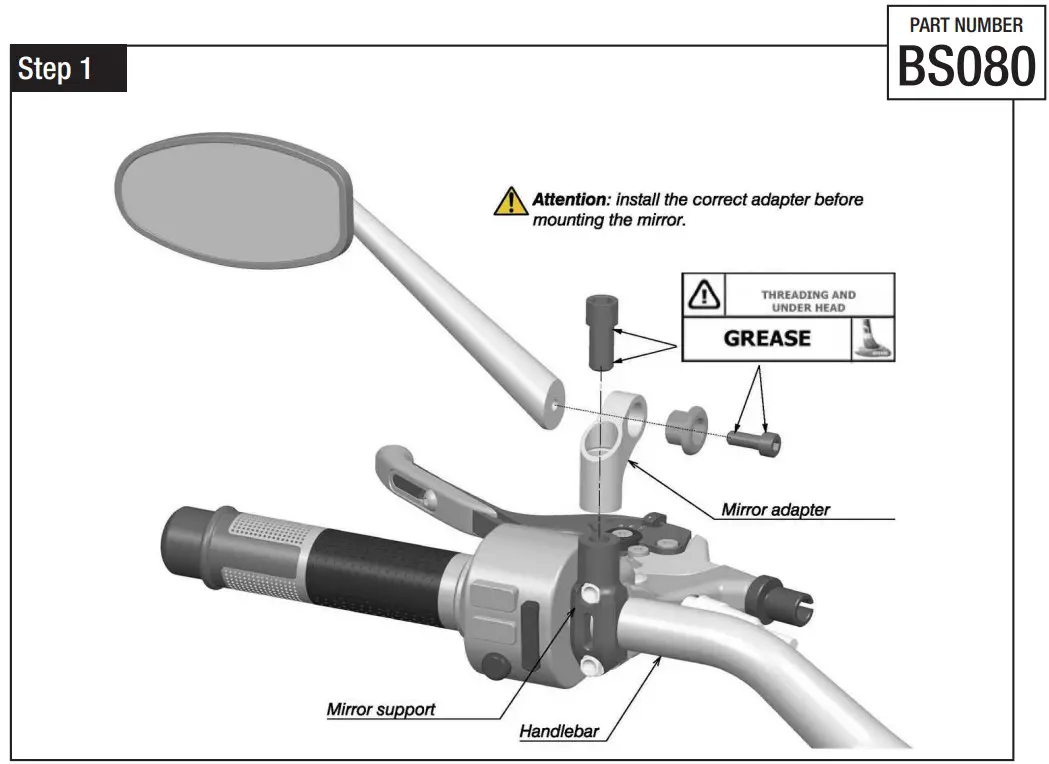 rizoma BS080 Rearview Mirror - Figure 8