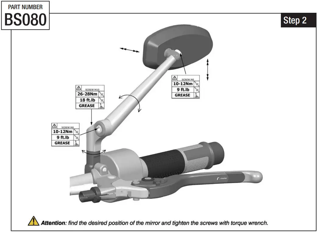 rizoma BS080 Rearview Mirror - Figure 9