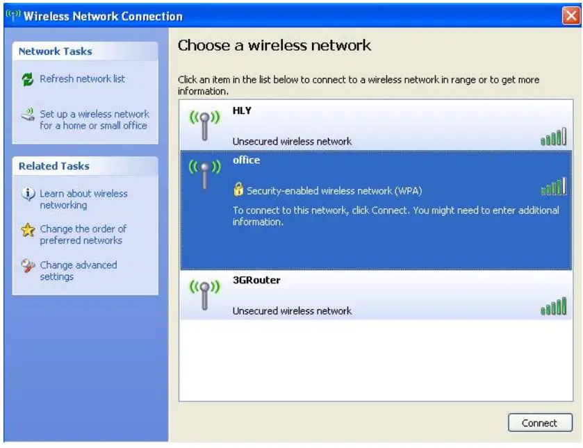 DIGITUS DN-70543 Wireless 300n Usb 2.0 Internet Adapter User Manual - All wireless access points in proximity will be displayed here