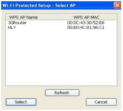 DIGITUS DN-70543 Wireless 300n Usb 2.0 Internet Adapter User Manual - If you select ‘Yes’, a list of all WPS-compatible AP nearby will be displayed
