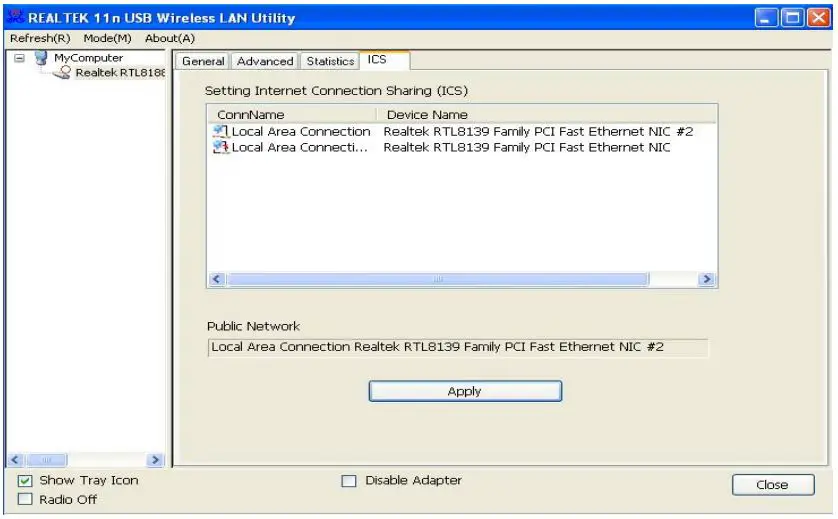 DIGITUS DN-70543 Wireless 300n Usb 2.0 Internet Adapter User Manual - Internet Connection Sharing