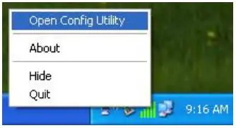 DIGITUS DN-70543 Wireless 300n Usb 2.0 Internet Adapter User Manual - Open Config Utility