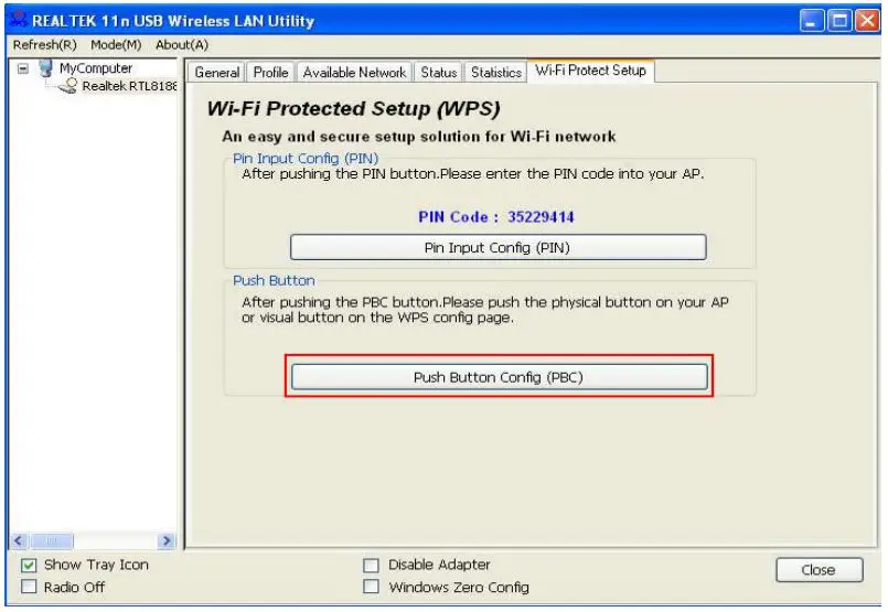 DIGITUS DN-70543 Wireless 300n Usb 2.0 Internet Adapter User Manual - Push Button