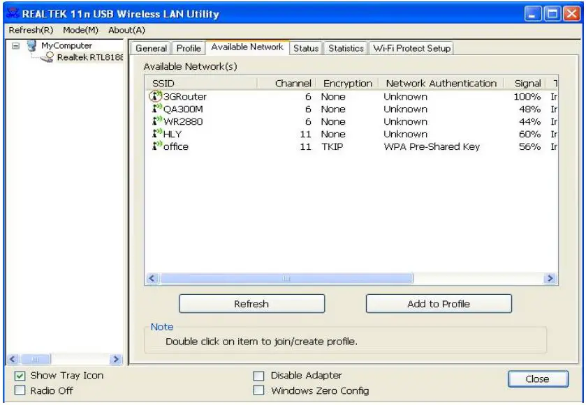 DIGITUS DN-70543 Wireless 300n Usb 2.0 Internet Adapter User Manual - Wireless utility will appear