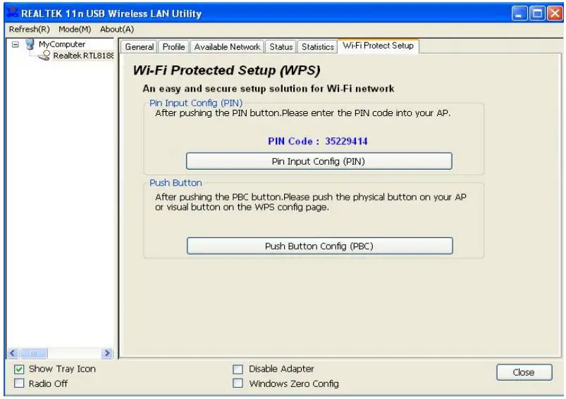 DIGITUS DN-70543 Wireless 300n Usb 2.0 Internet Adapter User Manual - You can use PIN code or Push-Button configuration