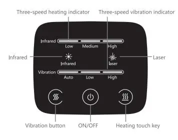Coopers H600 WH Knee Massager -Button panel