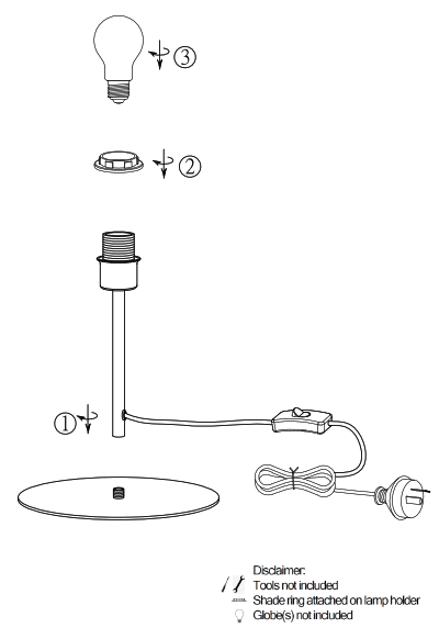Telbix TL BASE 218 Table Lamp-
