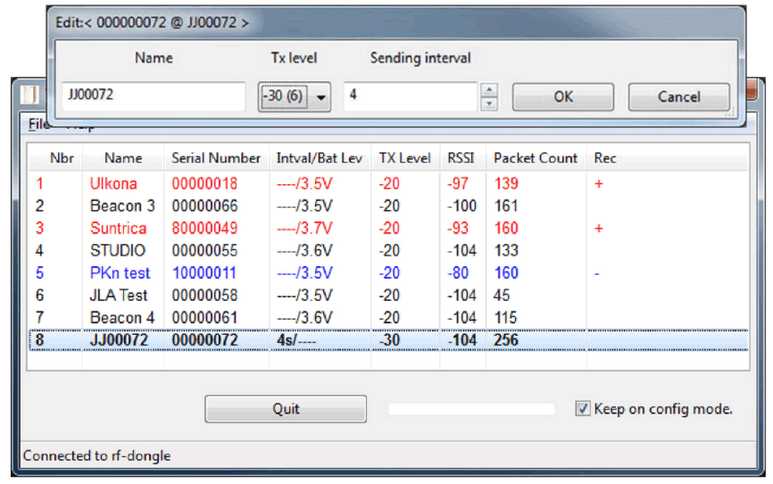 twig SRD Beacon - clicking the beacon