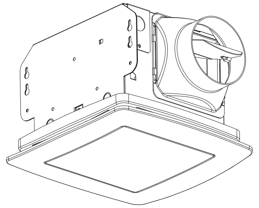 UTILITECH 7105-08-L 3 In 1 Decorative Ventilation Fan with LED Light