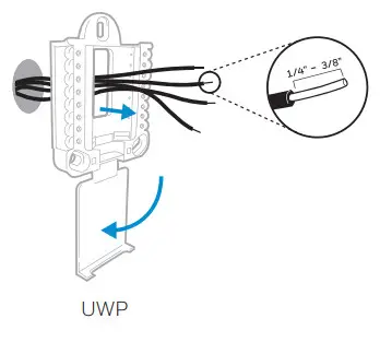 Honeywell T9 Smart Thermostat RCHT9610WFW2003 - Position wall plate