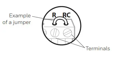 Honeywell T9 Smart Thermostat RCHT9610WFW2003 - Remove any jumpers