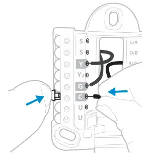 Honeywell T9 Smart Thermostat RCHT9610WFW2003 - actual wiring