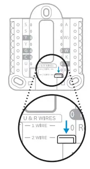 Honeywell T9 Smart Thermostat RCHT9610WFW2003 - down position.