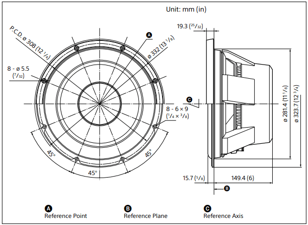 SONY XS W122ES Mobile ES MRC Honeycomb Subwoofer - FIGURE 1