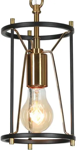 ZEVNI A04765P1 Ricco 5 Inch Wide Brass Mini Pendant Light