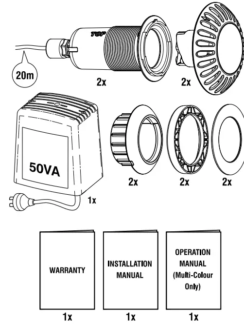 Spa Electrics EMF L12 K1 CW4 Ultra Compact Niche Light 2