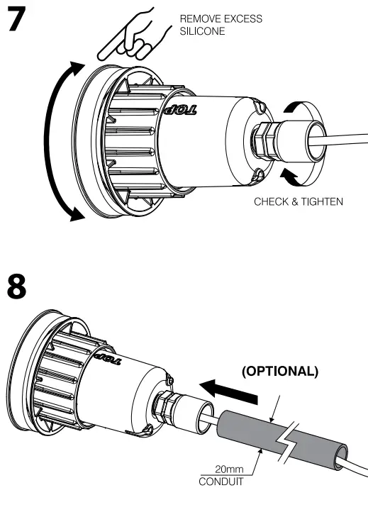 Spa Electrics EMF L12 K1 CW4 Ultra Compact Niche Light 7