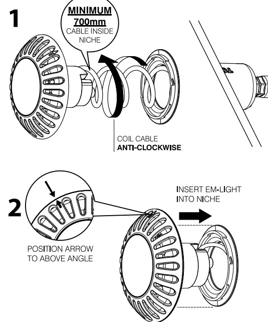 Spa Electrics EMF L12 K1 CW4 Ultra Compact Niche Light 9