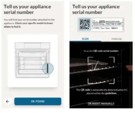 Oven enrollment on app