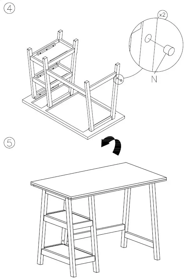 ASHLEY-H505-510-Mirimyn -White Home-Office Desk-4