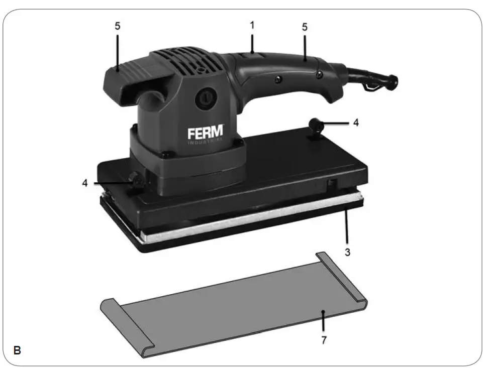 FERM PSM1030P Orbital Sander 2