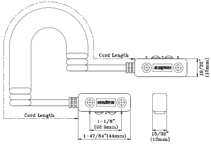 POTTER NRC SERIES Retractable Door Cord - diagram