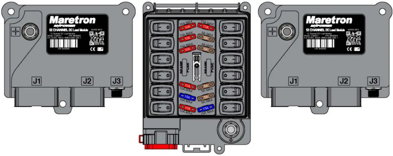 Maretron CBMD12 12 Channel Bypass Module - CBMD12 Mounting for Adjacent CLMD12s
