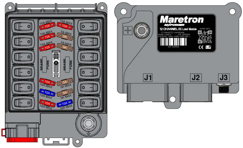 Maretron CBMD12 12 Channel Bypass Module - CBMD12 Standard Mounting