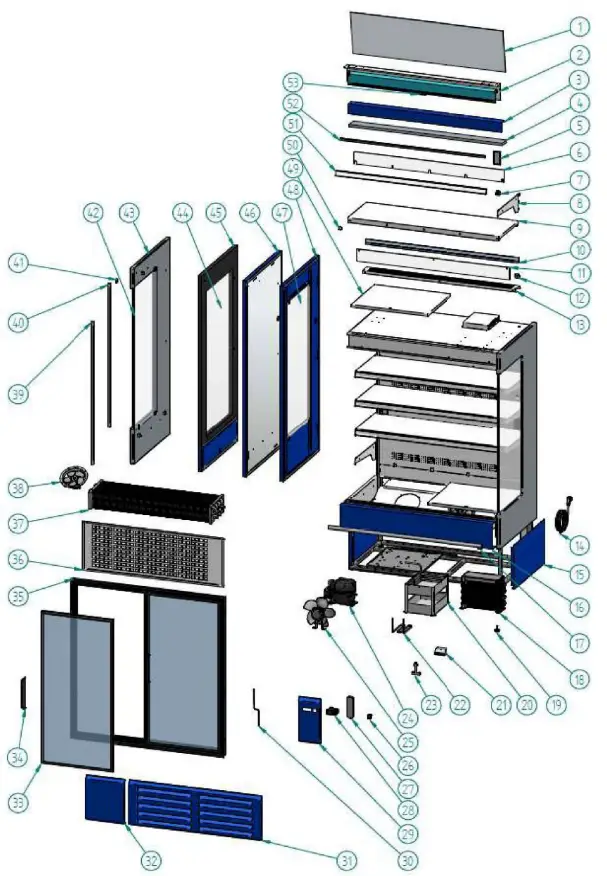DOCRILUC RMG333 M1-M2 Supermarket Display Cabinet 8