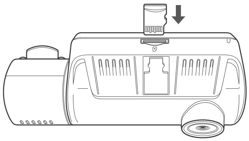 REXING V33 Plus Front Cabin and Rear Camera Dashcam - memory card