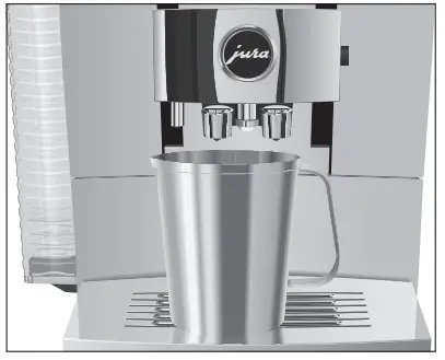 jura Z10 Aluminium Dark Stainless Steel - Machine is being cleaned