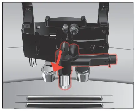 jura Z10 Aluminium Dark Stainless Steel - Remove the milk