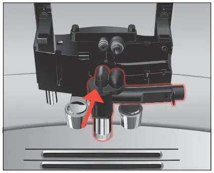 jura Z10 Aluminium Dark Stainless Steel - dual spout and Press it firmly