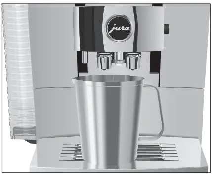 jura Z10 Aluminium Dark Stainless Steel - machine on and off