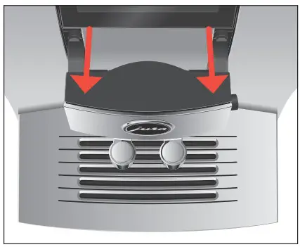 jura Z10 Aluminium Dark Stainless Steel - spout is correctly engaged
