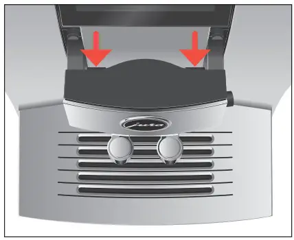 jura Z10 Aluminium Dark Stainless Steel - up and off