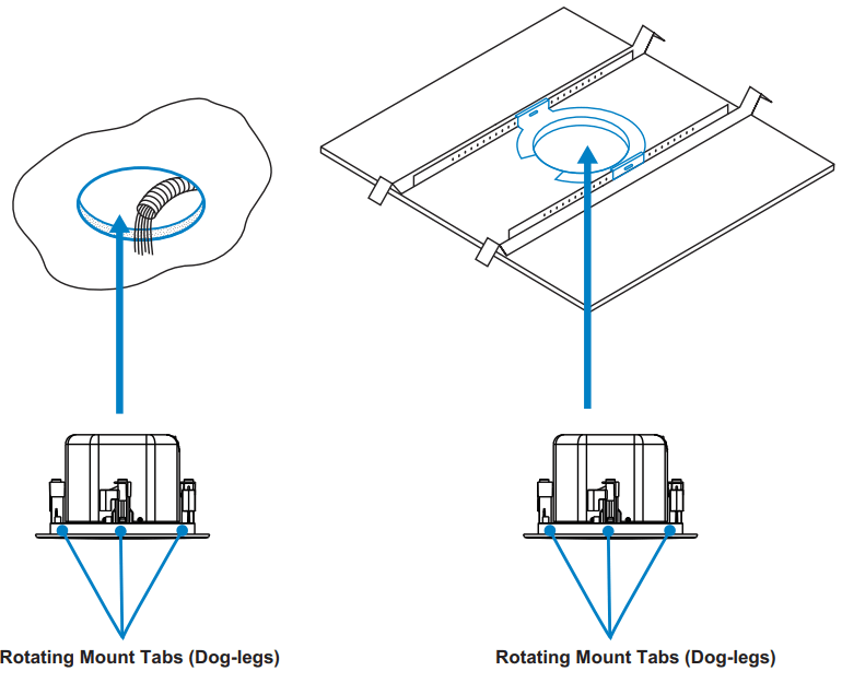 ATEN AS104 Coaxial Ceiling Loudspeakers - rotating mount