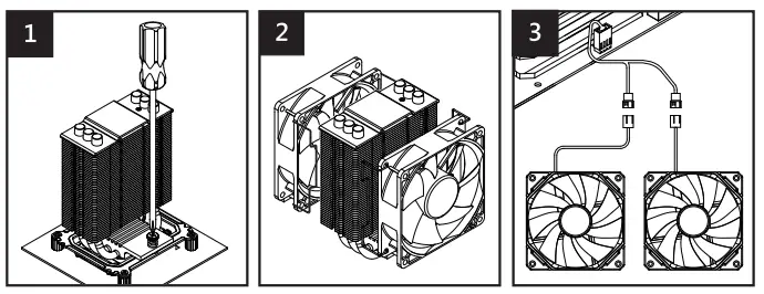 SILVER MONKEY SMX-CPUCRD 120 X CRISP DUAL 2x120 mm - FAN