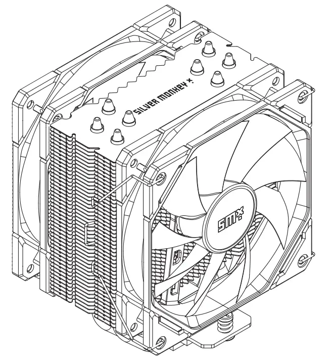 SILVER MONKEY SMX-CPUCRD 120 X CRISP DUAL 2x120 mm
