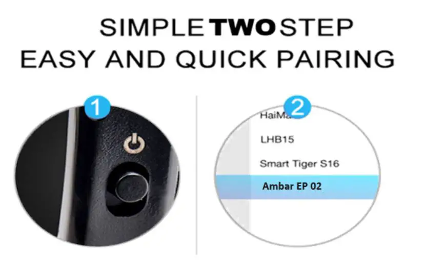 Amber EP 02 Bluetooth Headset with Mic - Simple two step easy and quick pairing