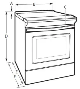 Whirlpool Front Control Electric - Product Dimensions
