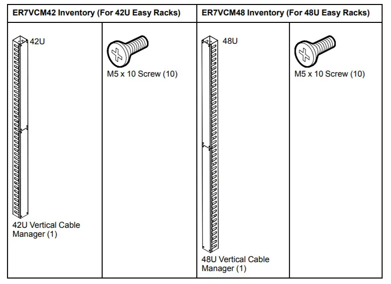 APC Easy Rack Vertical Cable Managers -figure 1