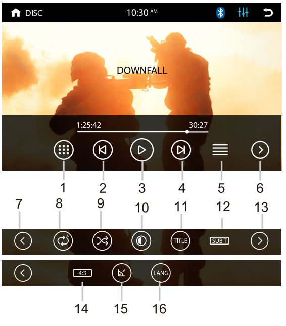 BOSS BV9358B Double DIN 6.2 Inch In Dash DVD CD AM FM Receiver with Bluetooth User Manual - DVD MODE OPERATION