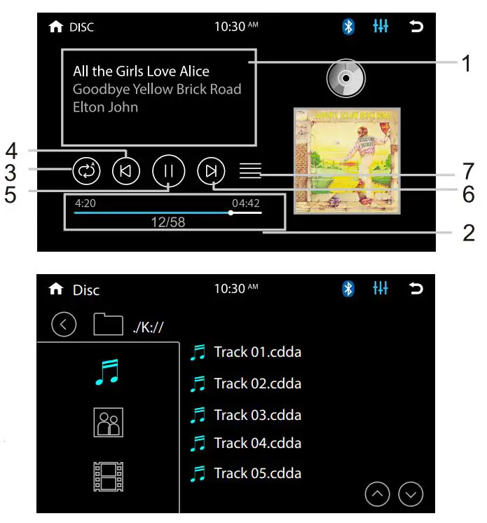 BOSS BV9358B Double DIN 6.2 Inch In Dash DVD CD AM FM Receiver with Bluetooth User Manual - MEDIA PLAYING CD AUDIO