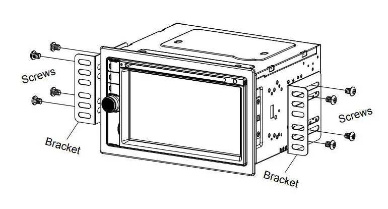 BOSS BV9358B Double DIN 6.2 Inch In Dash DVD CD AM FM Receiver with Bluetooth User Manual - UNIT INSTALLATION