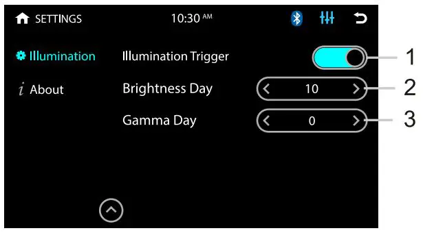BOSS BV9358B Double DIN 6.2 Inch In Dash DVD CD AM FM Receiver with Bluetooth User Manual - ILLUMINATION SETTINGS –Menu 6
