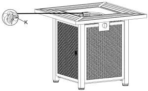 35830960 Outsunny Slate and Wicker Outdoor Gas Firepit Table - assembly10