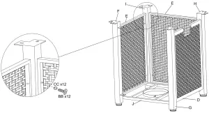 35830960 Outsunny Slate and Wicker Outdoor Gas Firepit Table - assembly2