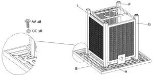 35830960 Outsunny Slate and Wicker Outdoor Gas Firepit Table - assembly3