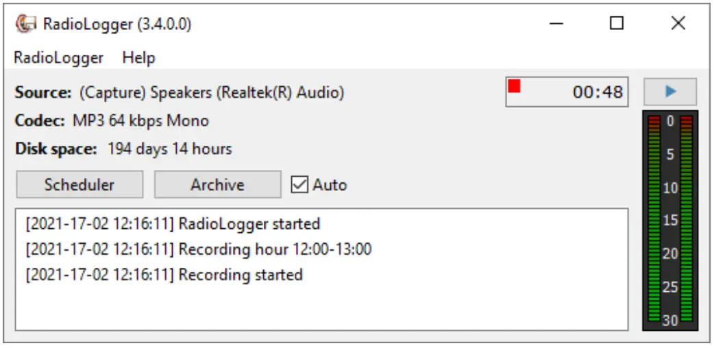 DJ SOFT RadioLogger Radio Recording Software - RadioLogger